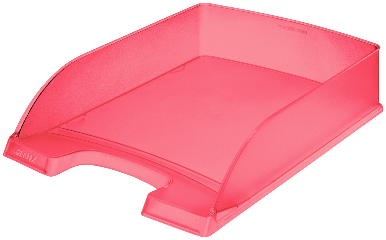 Leitz Briefablage Plus | DIN A4 | Rot/Transparent | Kunststoff