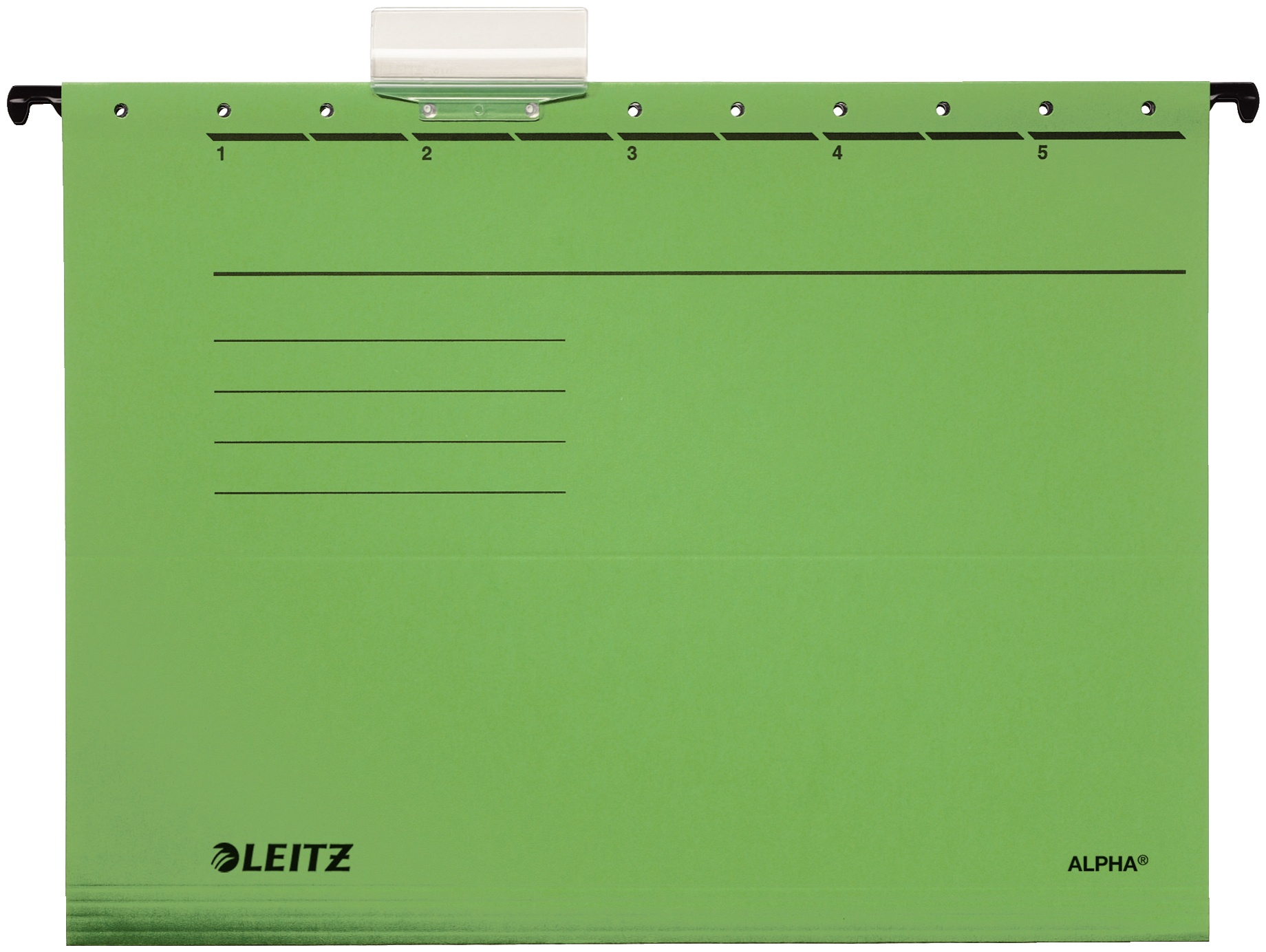 Leitz Hängemappe ALPHA 1985 | DIN A4 | Karton | Grün | 5er-Pack