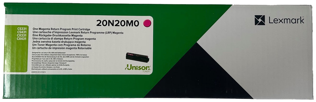 Original Lexmark 20N20M0 Toner Magenta