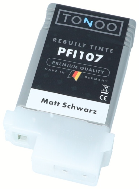 Tonoo® Tinte ersetzt Canon 6704B001 | PFI107MBK Matt Schwarz