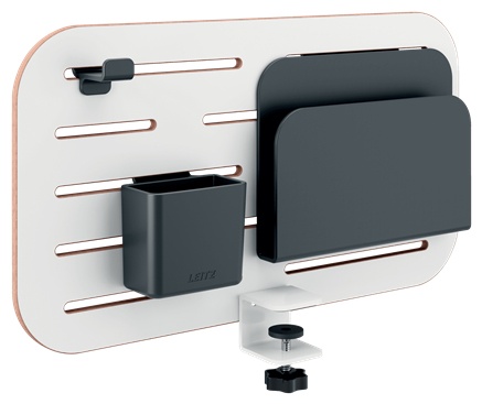 Leitz Schreibtischorganizer Pegboard Anbau-Schreibtisch-Organizer | Weiß | MDF-Platten, Recycelbarer Kunststoff, Gummi