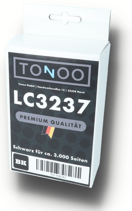 Tonoo® Tinte ersetzt Brother LC3237BK Schwarz