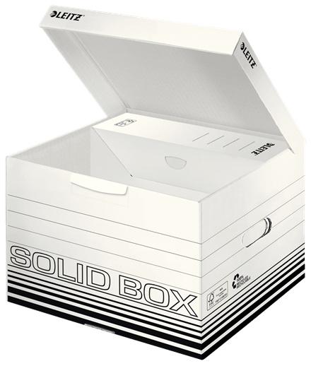 Leitz Archivbox Solid | 32,5 x 36 x 27 cm | Weiß | 10er-Pack