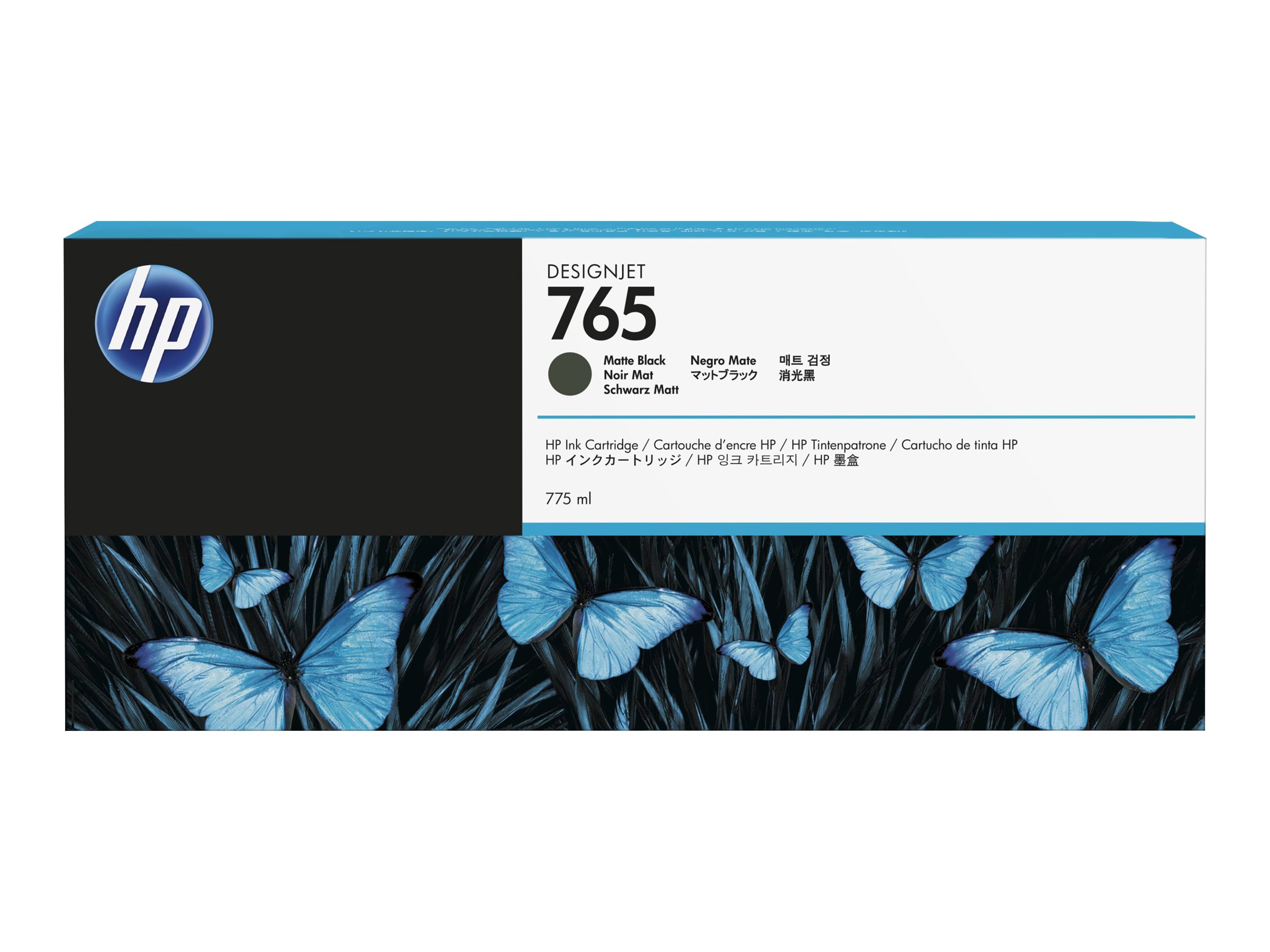 Original HP 765 | F9J55A Tinte dunkel Matt Schwarz