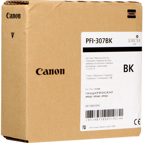 Original Canon PFI307BK | 9811B001 Tinte Schwarz ( 2024 )