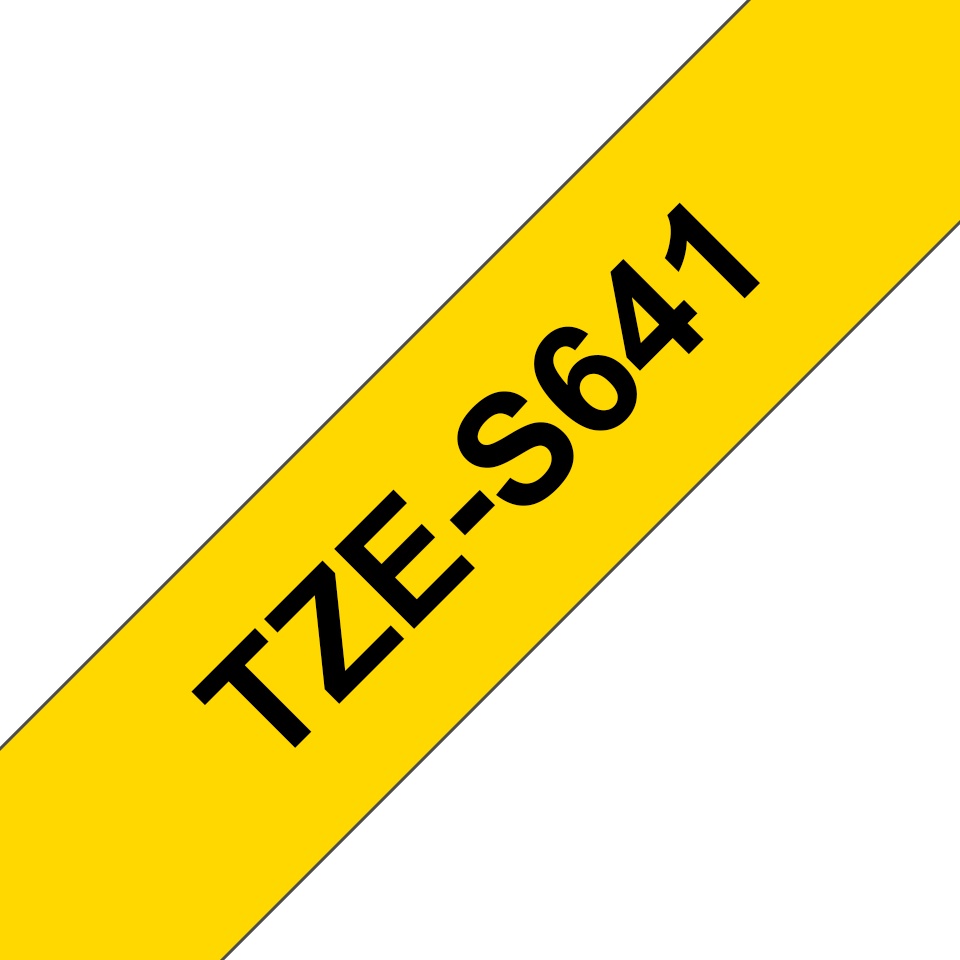 Brother Schriftband TZe-S641 | 18 mm | Schwarz auf Gelb | 8 m