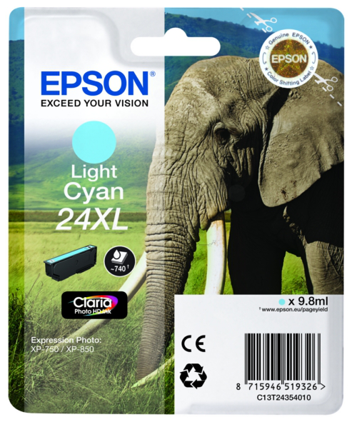 Original Epson 24XL | C13T24354012 Tinte hell Cyan XL