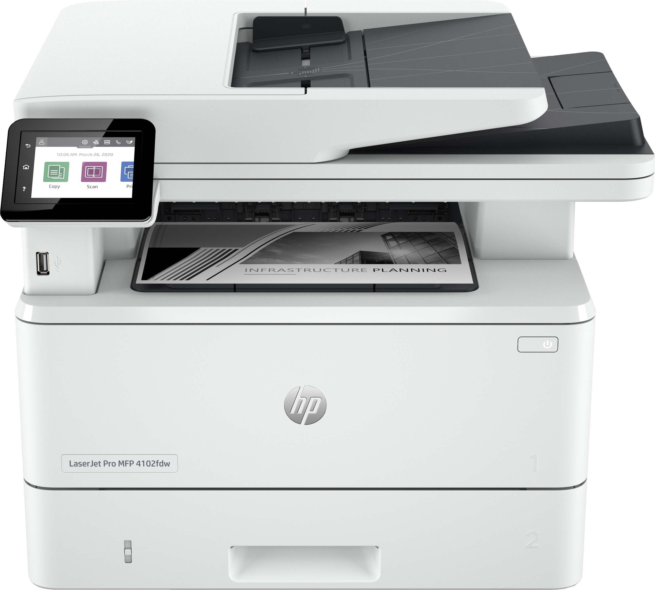 HP LaserJet Pro 4102fdw S/W Laser Multifunktionsdrucker | A4 | 40 S./Min | Duplex | WLAN