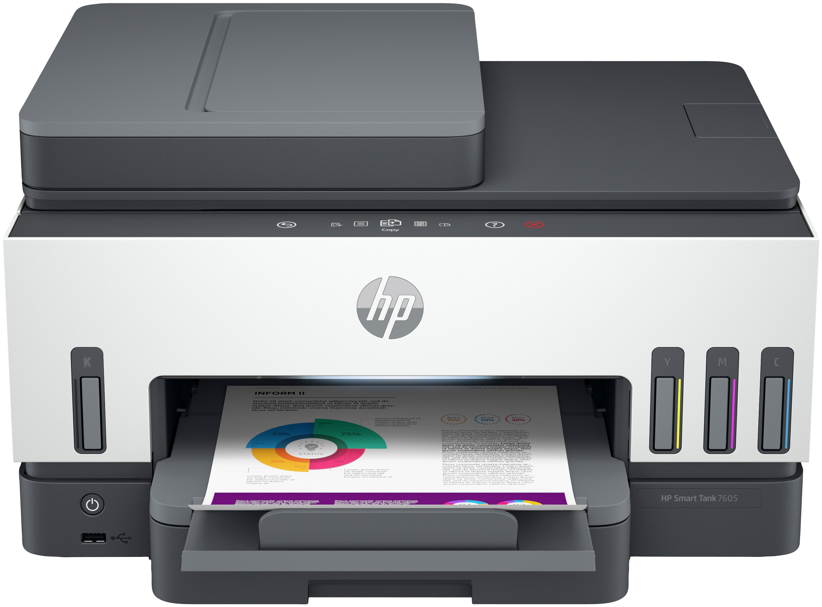 HP Smart Tank 7605 Farb Tinten Multifunktionsdrucker | A4 | 15 S./Min | Duplex | WLAN