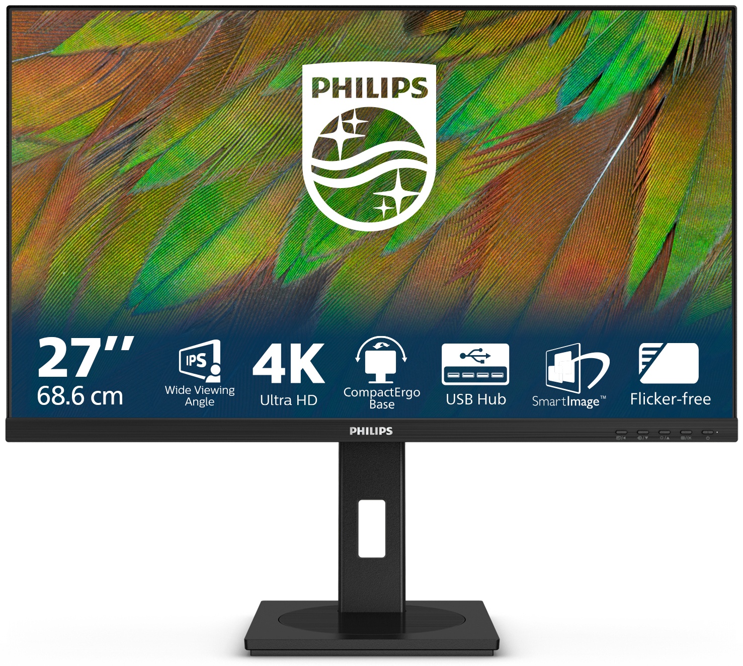 Philips 3000 series | 27B1N3800/00 Monitor 27 zoll | 68,6 cm | 4K UHD | 3840 x 2160 | Schwarz