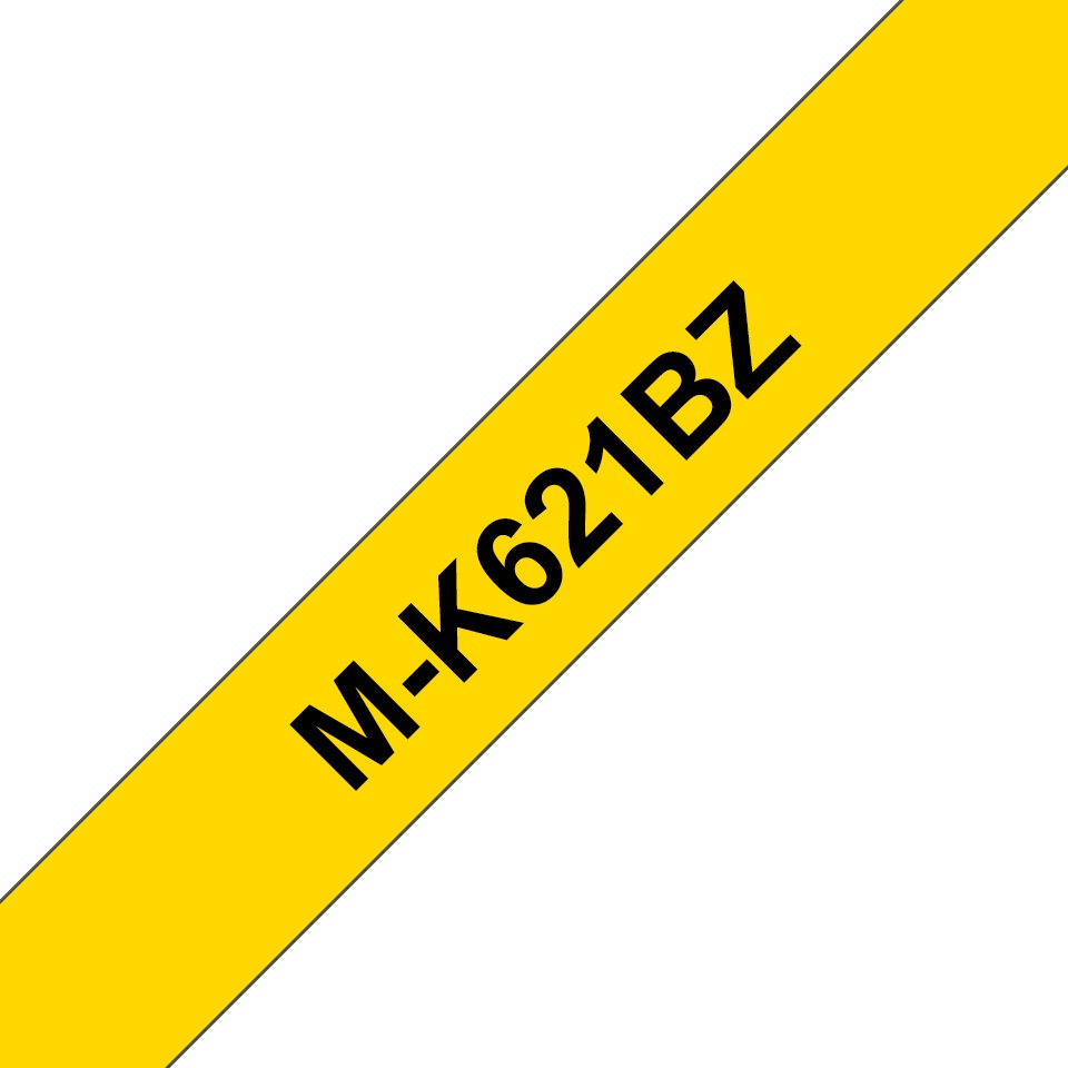 Brother Schriftband M-K M-K621 | 9 mm | Schwarz auf Gelb | 8 m