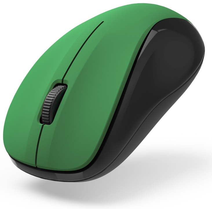 Hama MW-300 V2 Maus | Funk (2,4 GHz) | 2× AAA-Batterie | 3 Tasten | 1200 dpi | Beidhändig | Grün