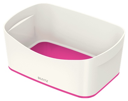 Leitz Aufbewahrungsbox MyBox | 3 l | 24,6 x 16 x 9,8 cm | Perlweiß/Pink