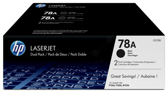 Original HP CE278AD / 78A Toner Schwarz Doppelpack