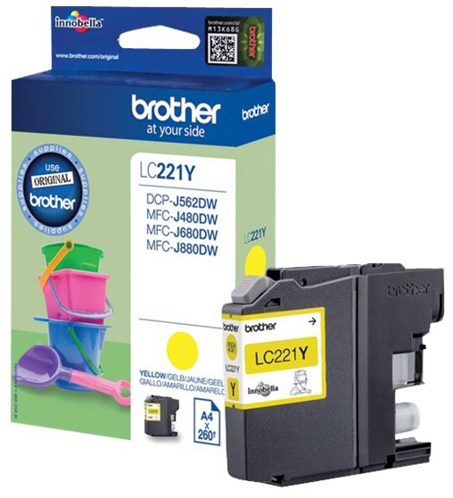 Original Brother LC221Y Tinte Gelb ( 07.2025 )
