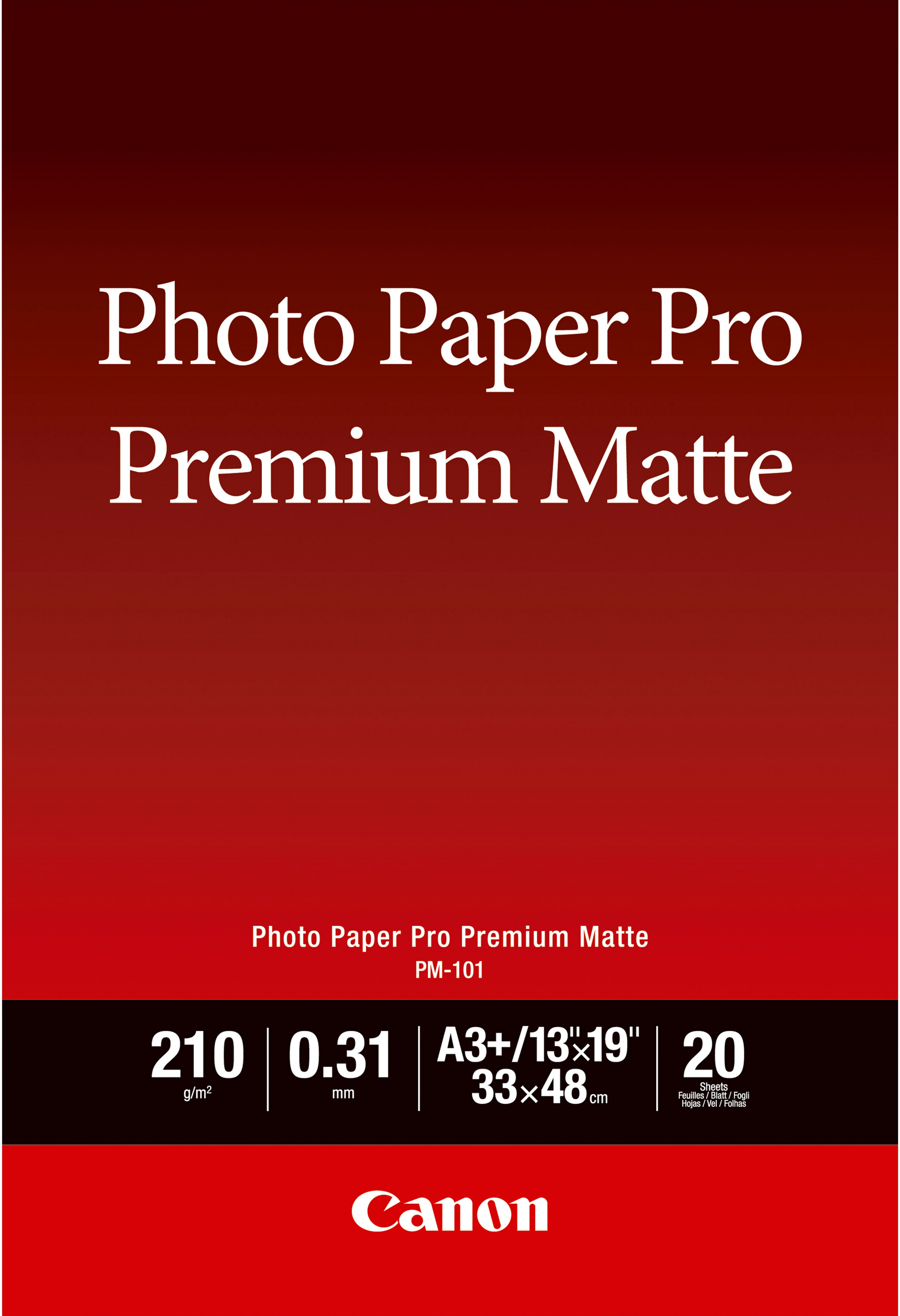 Canon Fotopapier PM-101 Matt | A3+ | 210 g/m² | 20 Blatt