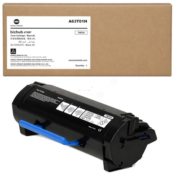 Original Konica Minolta TNP34 | A63T01H Toner Schwarz