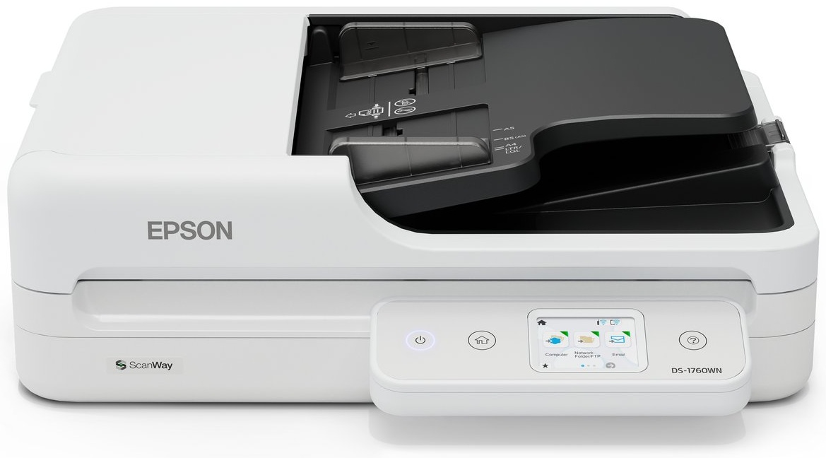 Epson WorkForce DS-1760WN Flachbett mit Einzug | A4 | Duplex | 1200 dpi | USB, LAN, WLAN