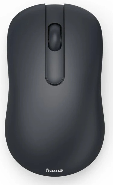 Hama WM-100 Mobile Maus | Funk (2,4 GHz) | AA-Batterie | 3 Tasten | 1200 dpi | Beidhändig | Schwarz