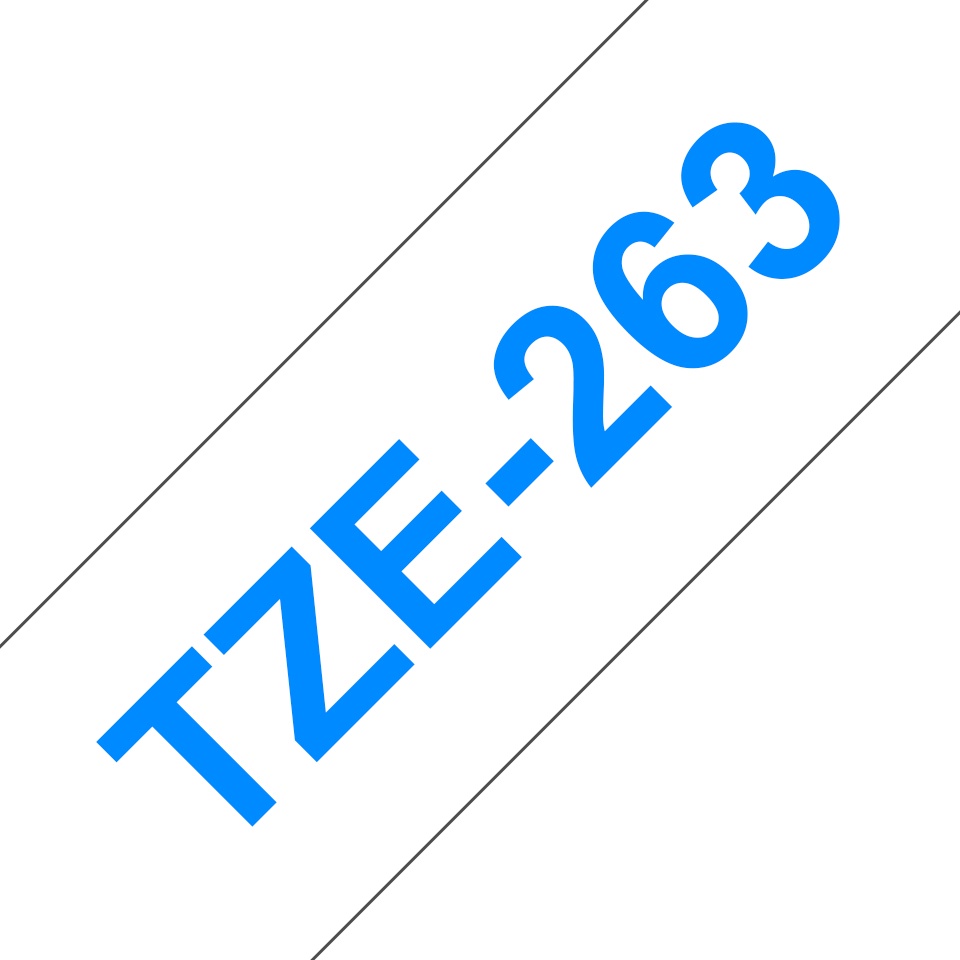 Brother Schriftband TZe-263 | 36 mm | Blau auf Weiß | 8 m