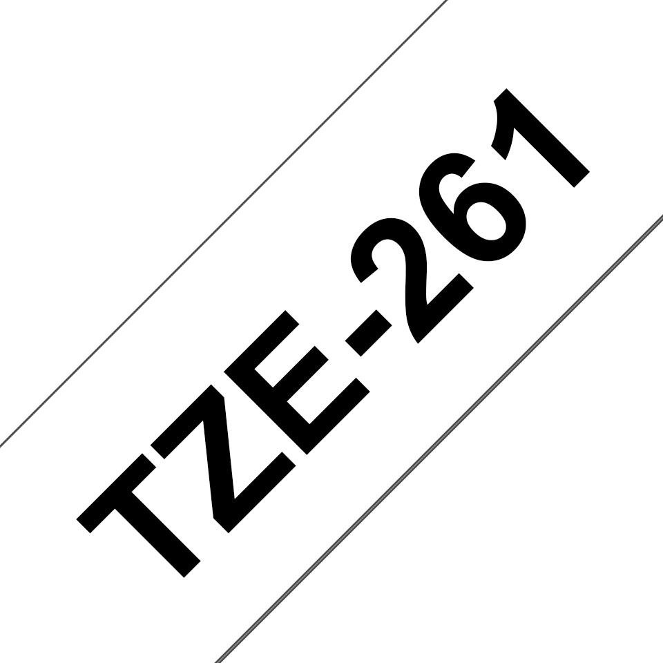 Brother Schriftband TZe-261 | 36 mm | Schwarz auf Weiß | 8 m