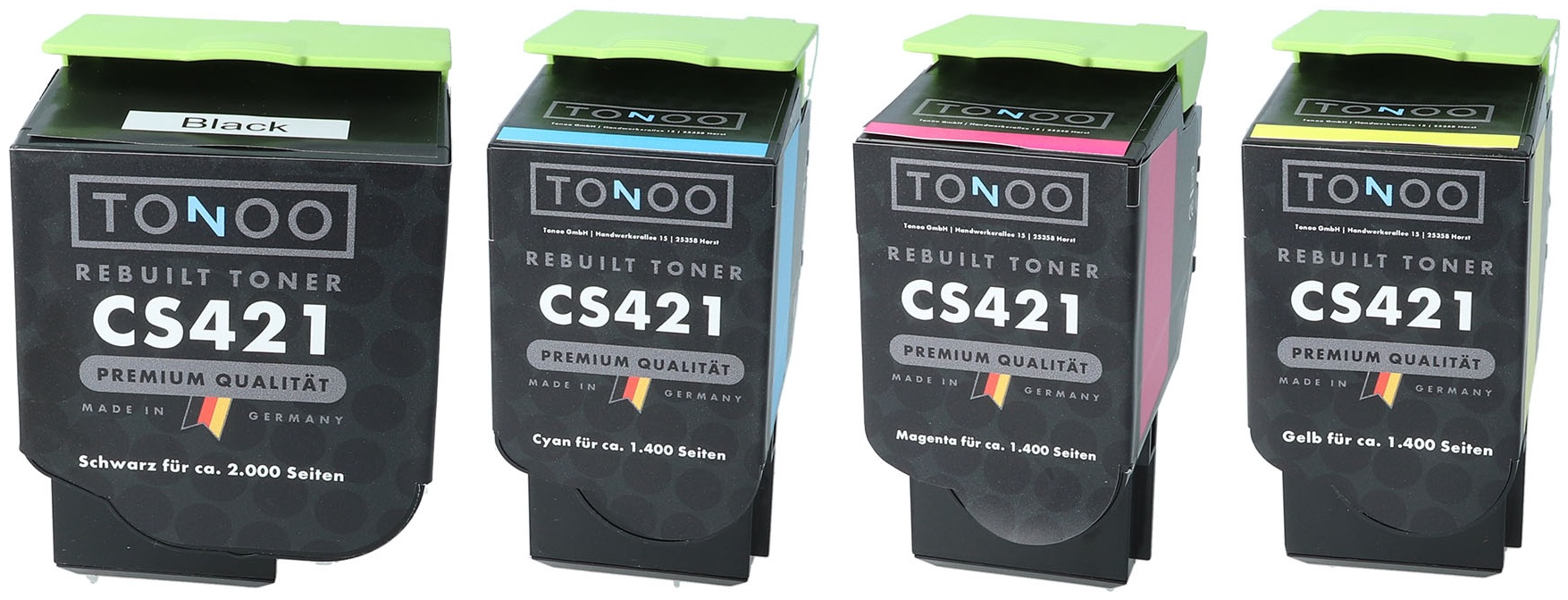 Tonoo® Toner ersetzt Lexmark CS421 | CS521 | CS622 | CX421 | CX522 | CX622 Set