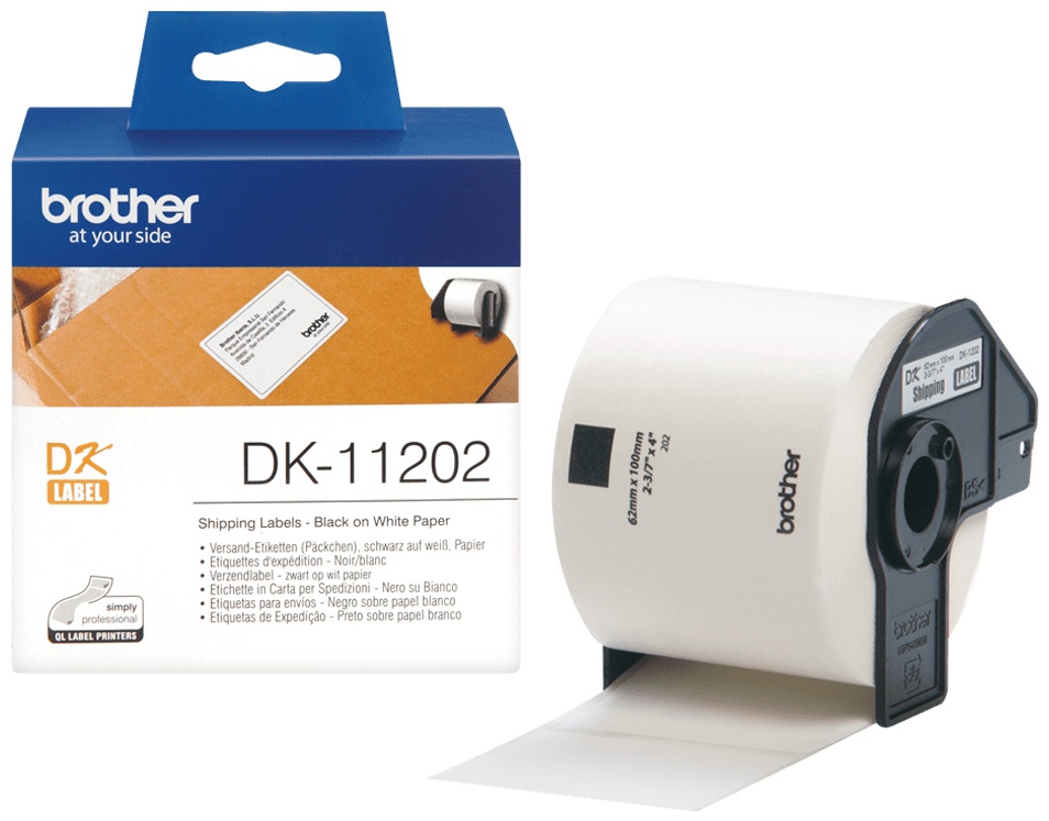 Brother Etikettenrolle DK11202 | 62x100 mm | Weiß