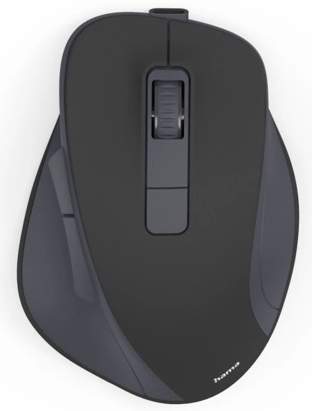 Hama WM-500 Ergonomische Maus | Funk (2,4 GHz) | Akku | 6 Tasten | 1600 dpi | Rechtshänder | Schwarz
