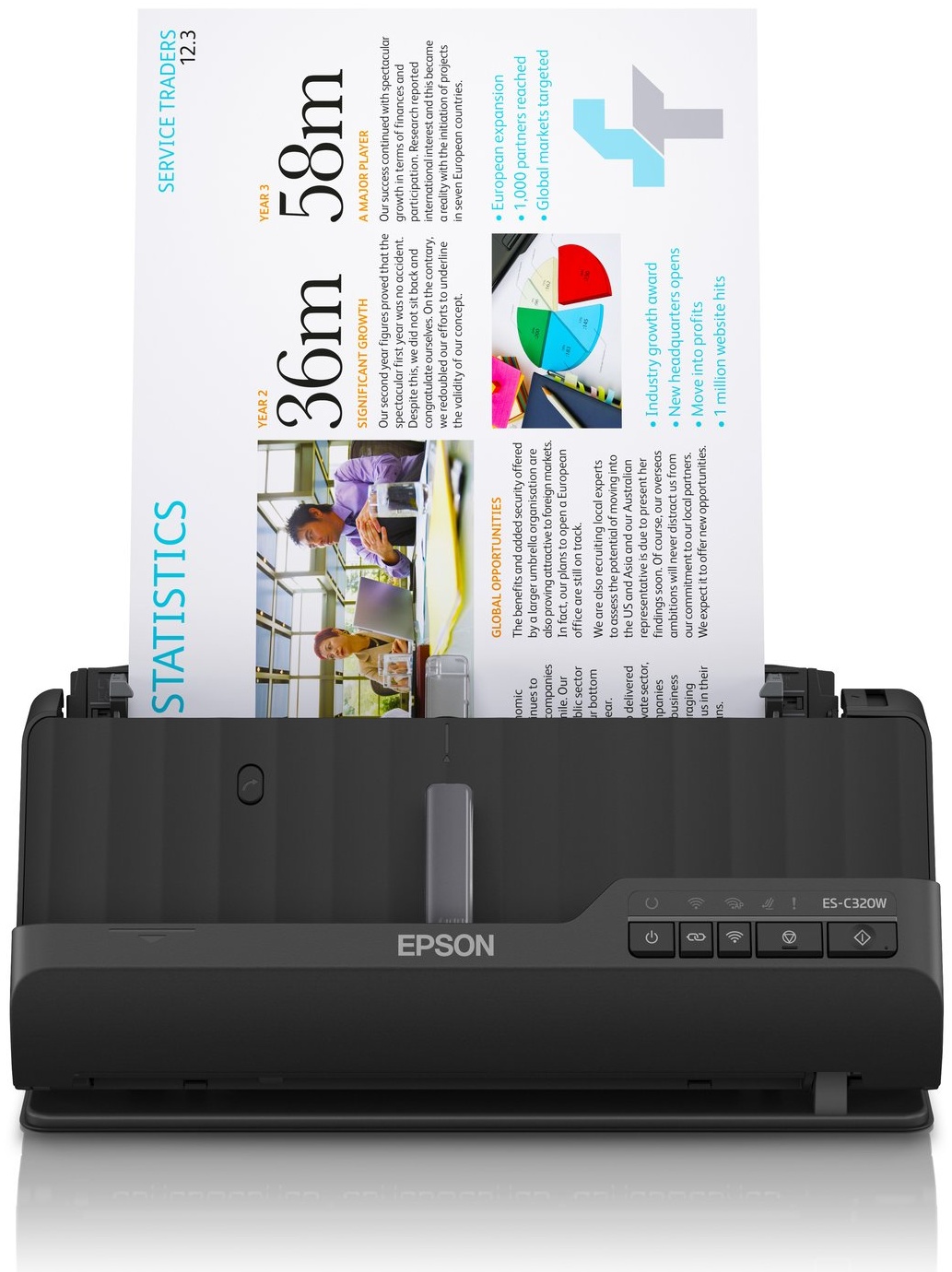 Epson ES-C320W Dokumentenscanner | A4 | Duplex | USB, WLAN