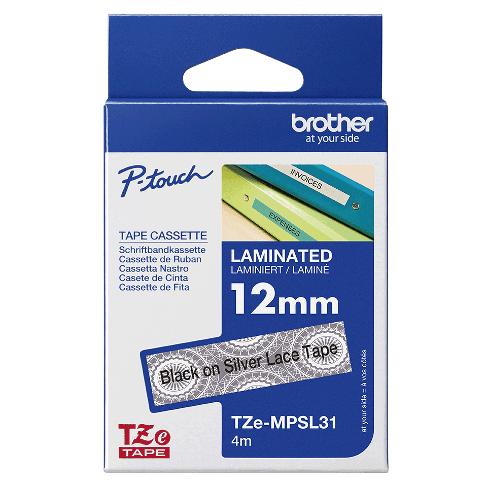 Brother Schriftband TZe-MPSL31 | 12 mm | Farbig sortiert | 4 m