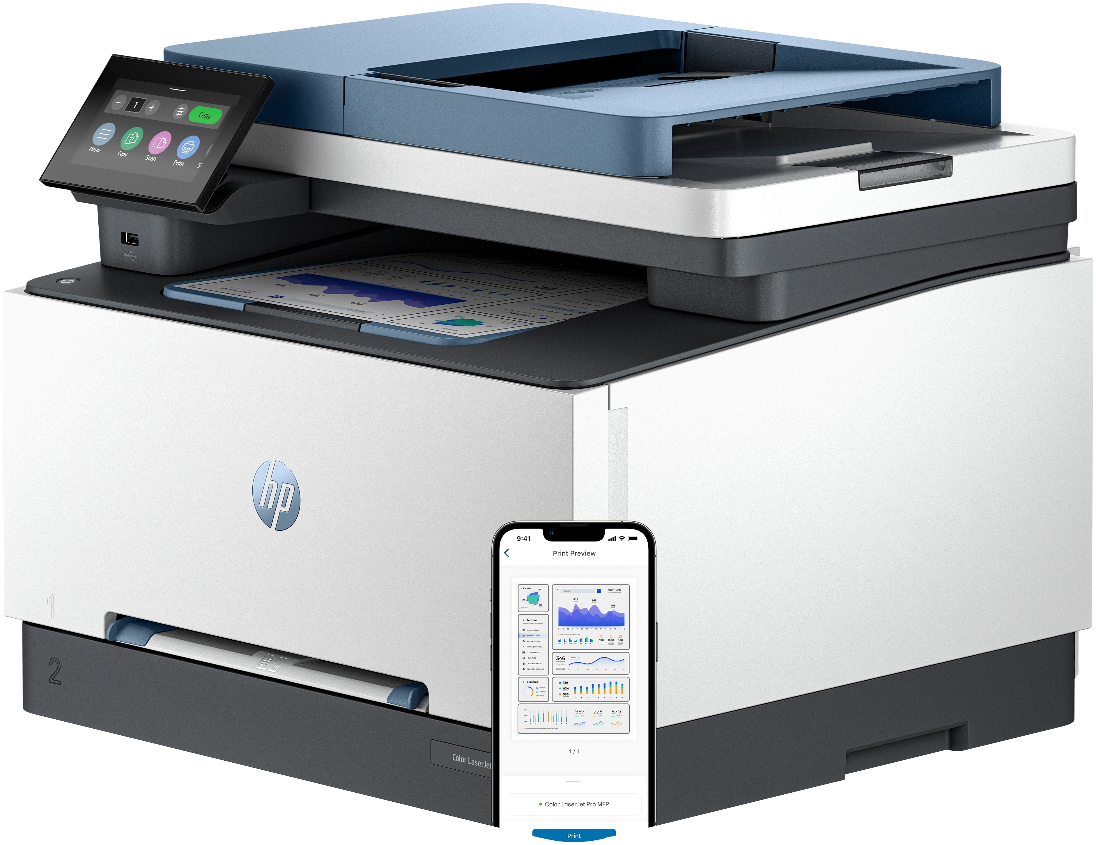 HP LaserJet Pro 3302fdng Farb Laser Drucker | A4 | 25 S./Min | Duplex