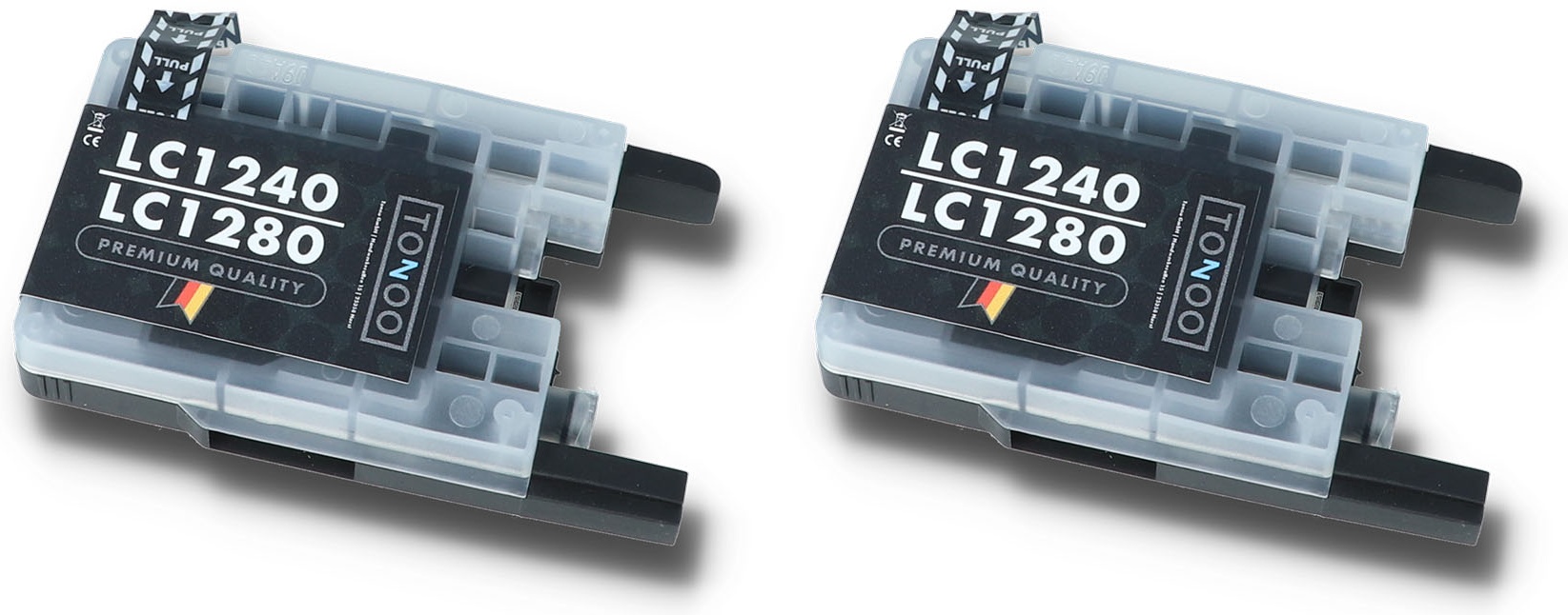 Tonoo® Tinte ersetzt Brother LC1280XLBKBP2DR Schwarz Doppelpack XL