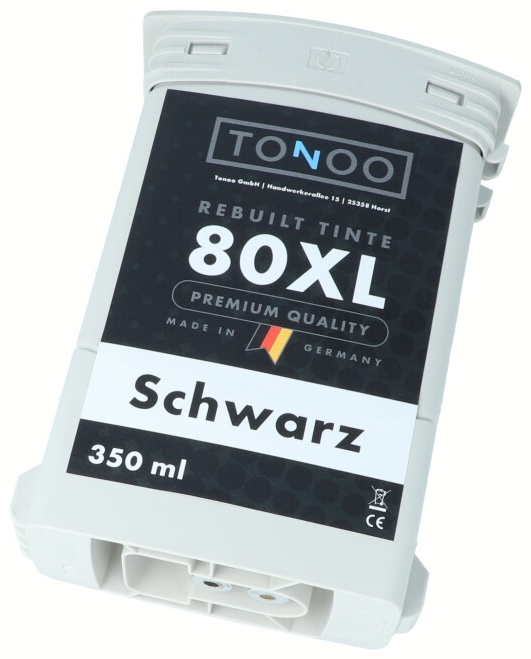 Tonoo® Tinte ersetzt HP 80 | C4871A Schwarz XL