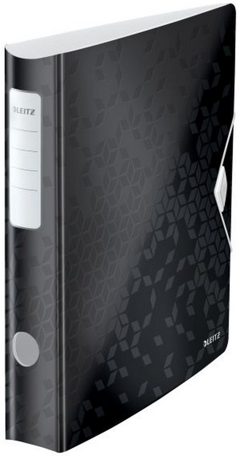 Leitz Ordner Active WOW 1107 | DIN A4 | 6,5 cm | Schwarz