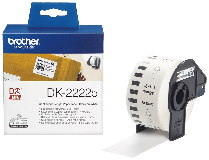 Brother Endlospapierrolle DK22225 | 38 mm | Weiß