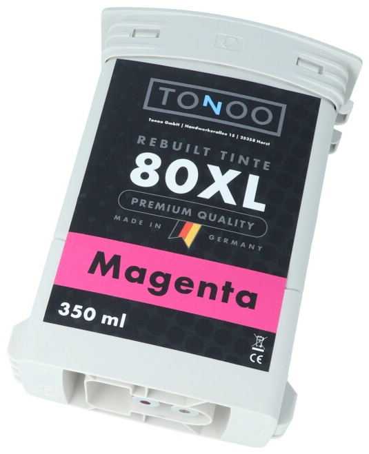 Tonoo® Tinte ersetzt HP 80 | C4847A Magenta XL