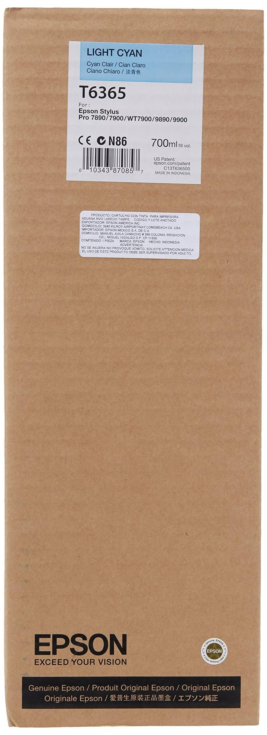 Original Epson T6365 | C13T636500 | light Cyan Tintenpatrone ( 2025 )
