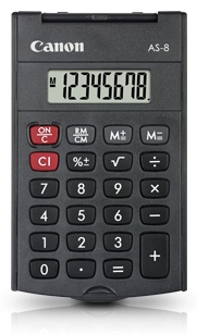Canon AS-8 Taschenrechner | 8 Stellen | Batterie | Schwarz