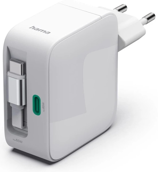 Hama Ladeadapter 2× USB-C 65 W Weiß