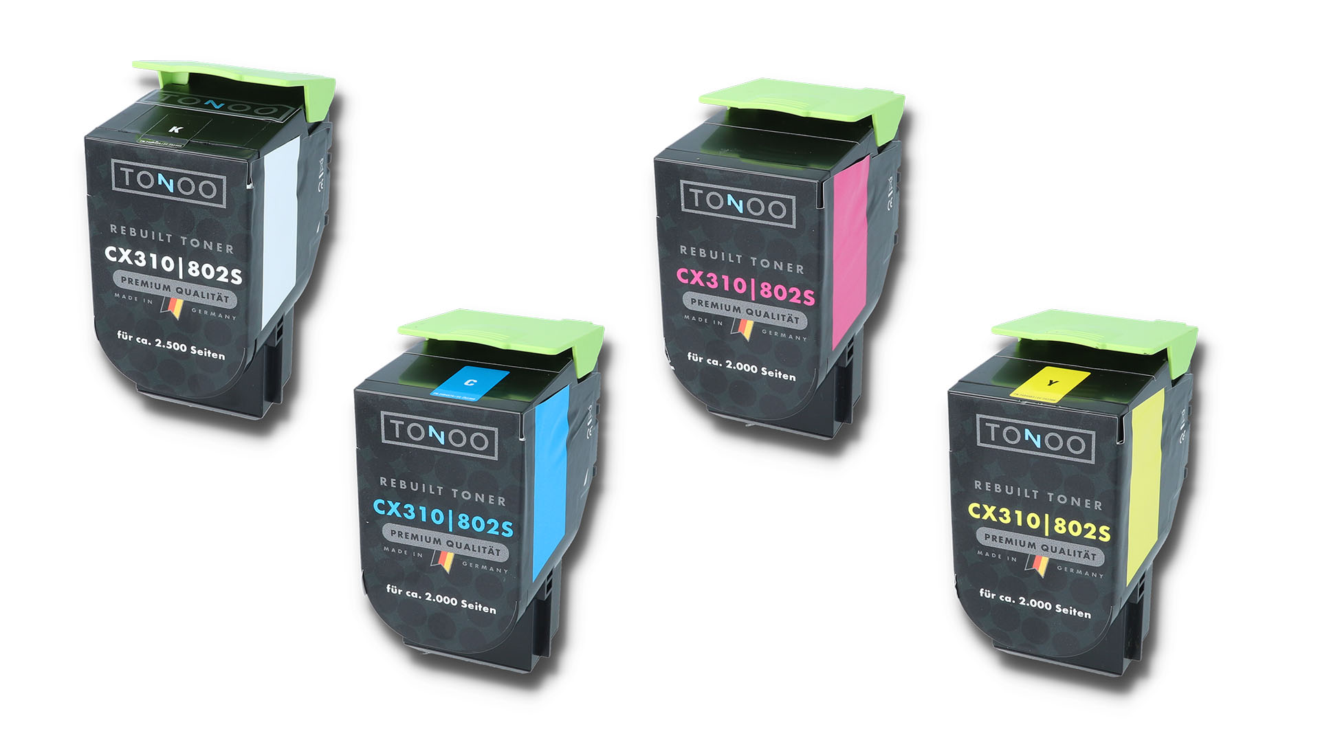 Tonoo® Toner ersetzt Lexmark CX310 | CX410 | CX510 Spar Set