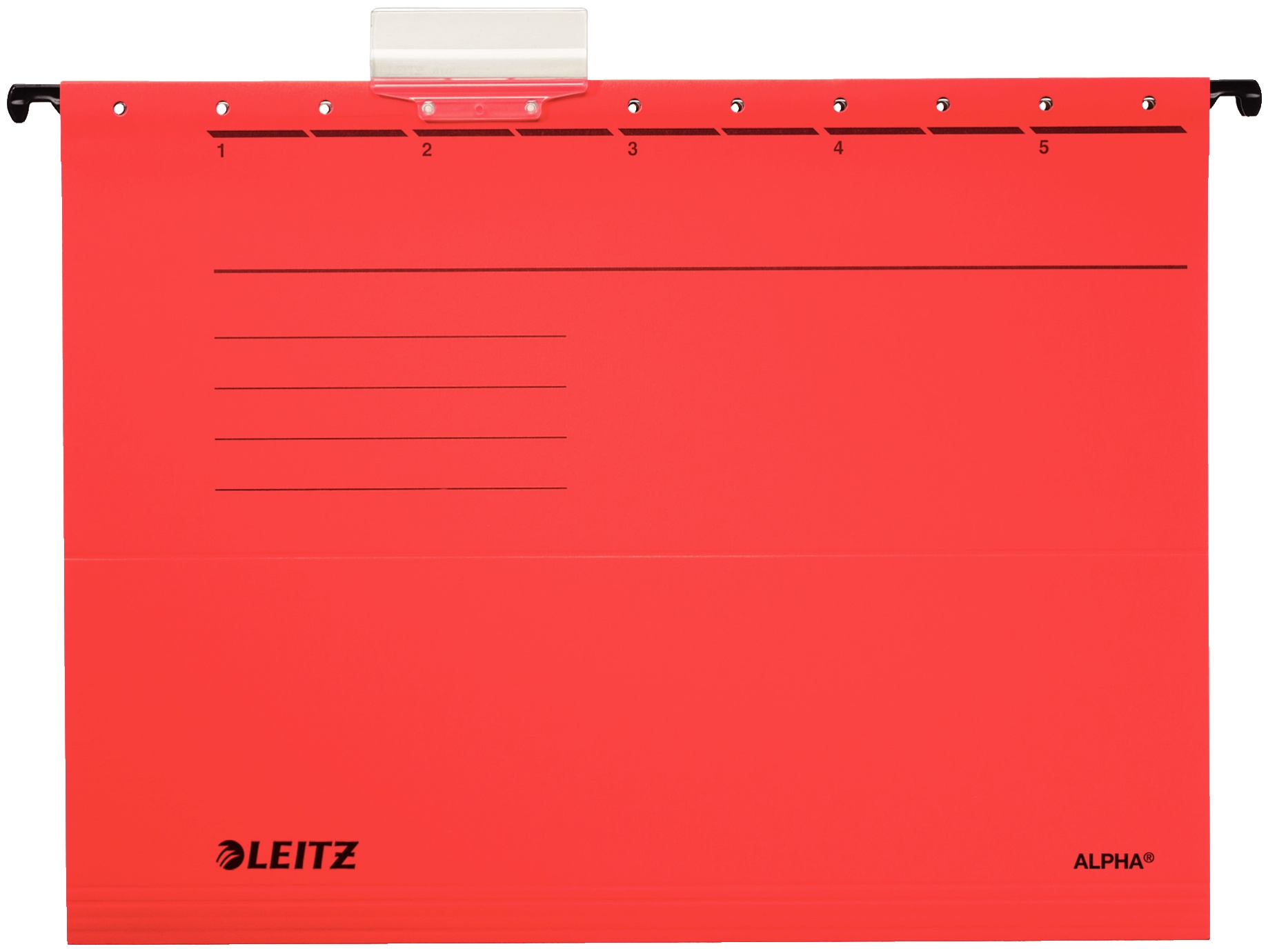 Leitz Hängemappe ALPHA 1985 | DIN A4 | Karton | Rot | 5er-Pack