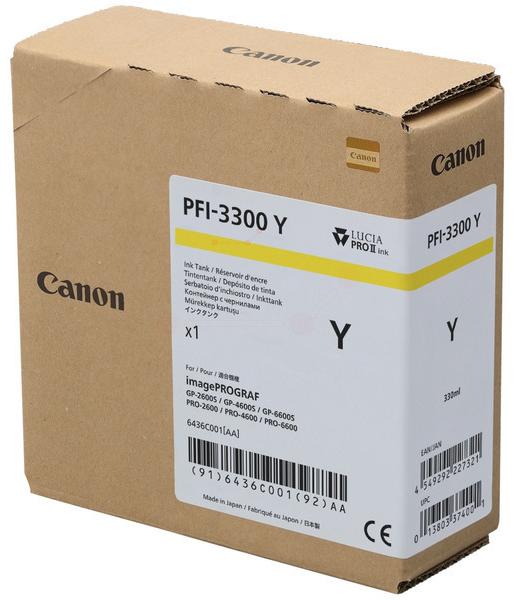 Original Canon PFI3300 | 6436C001 Tintenpatrone Gelb