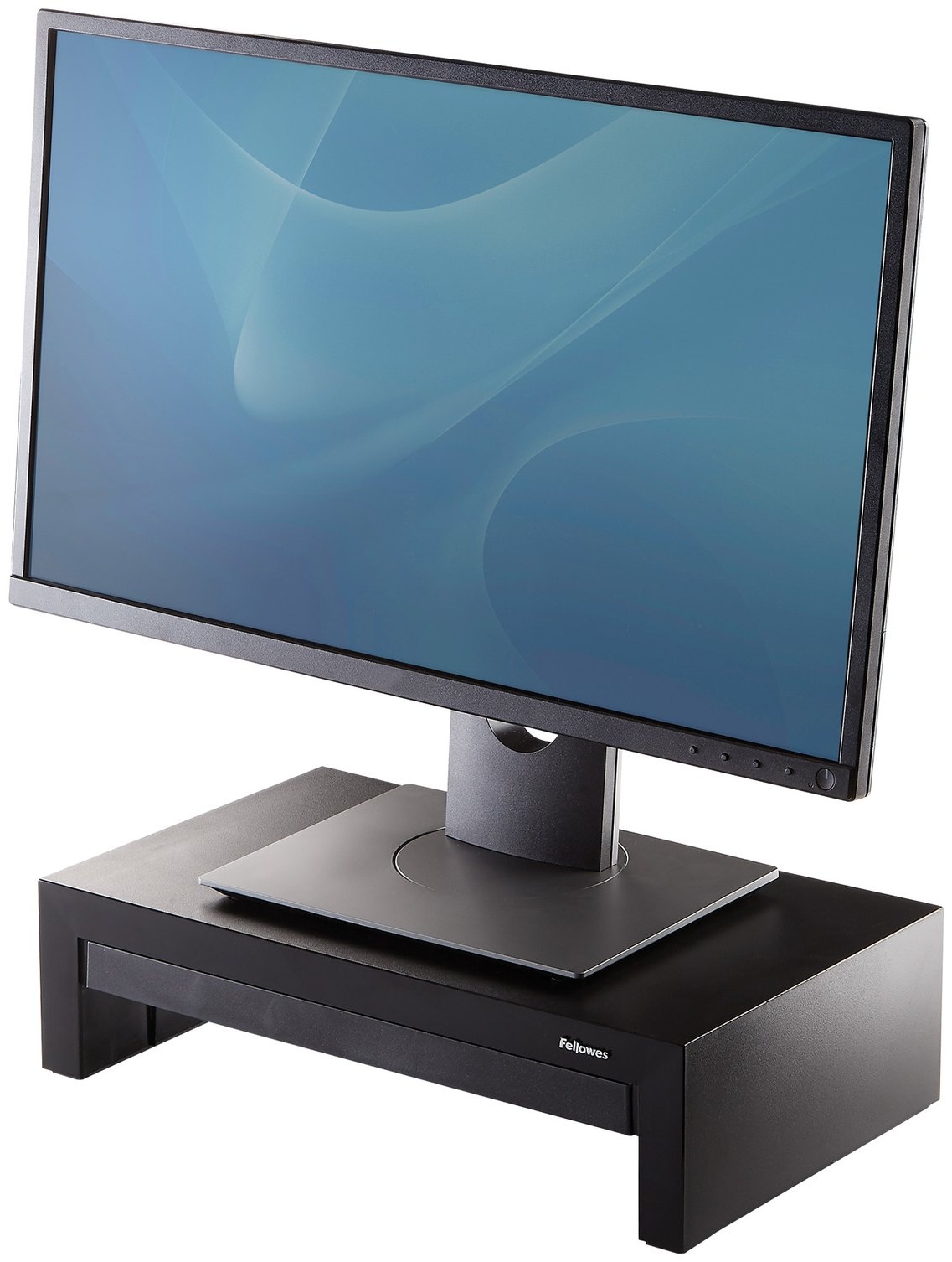 Fellowes Designer Suites Monitorständer | für 1 Monitor | bis 21" | bis 18 kg | Standfuß | höhenverstellbar | Schwarz