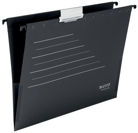 Leitz Hängetasche ALPHA | DIN A4 | Karton | Schwarz | 10er-Pack