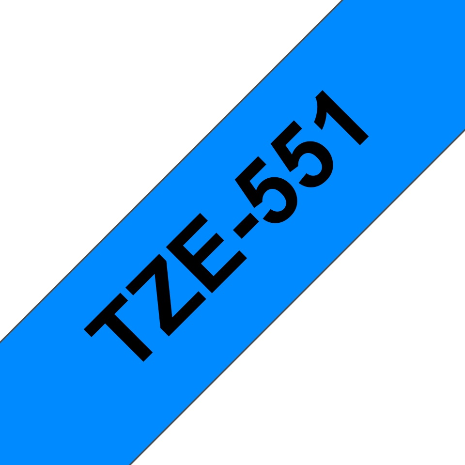 Brother Schriftband TZe-551 | 24 mm | Schwarz auf Blau | 8 m