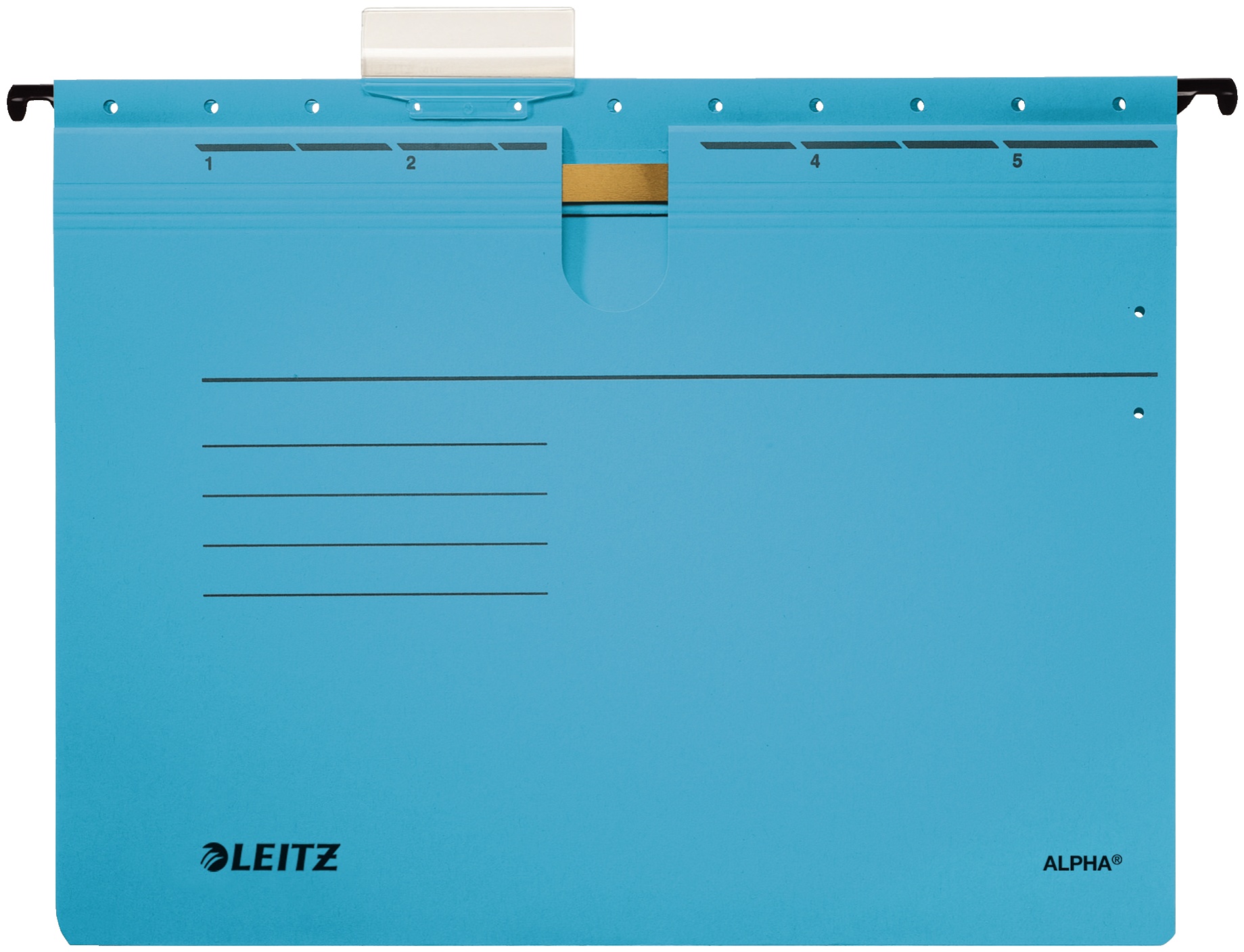 Leitz Hängehefter ALPHA 1984 | DIN A4 | Karton, Metall | Blau | 5er-Pack