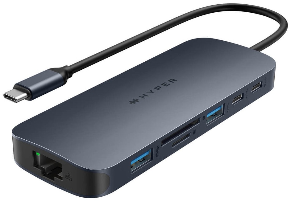 Targus HD4006GL USB-C-Hub | USB-C | 1 Monitor (2× HDMI) | lädt Laptop mit 140 W | Gigabit-LAN | 2× USB-A