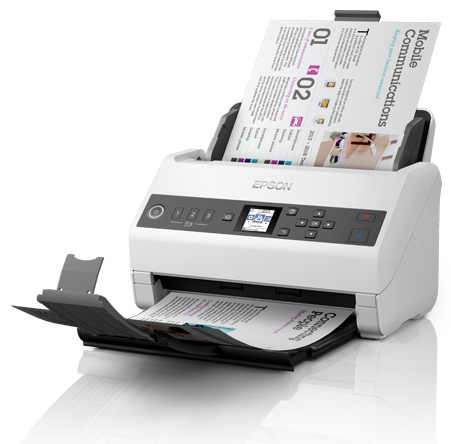 Epson WorkForce DS-730N Dokumentenscanner | A4 | 40 S./Min | Duplex | ADF 100 Blatt | USB, LAN