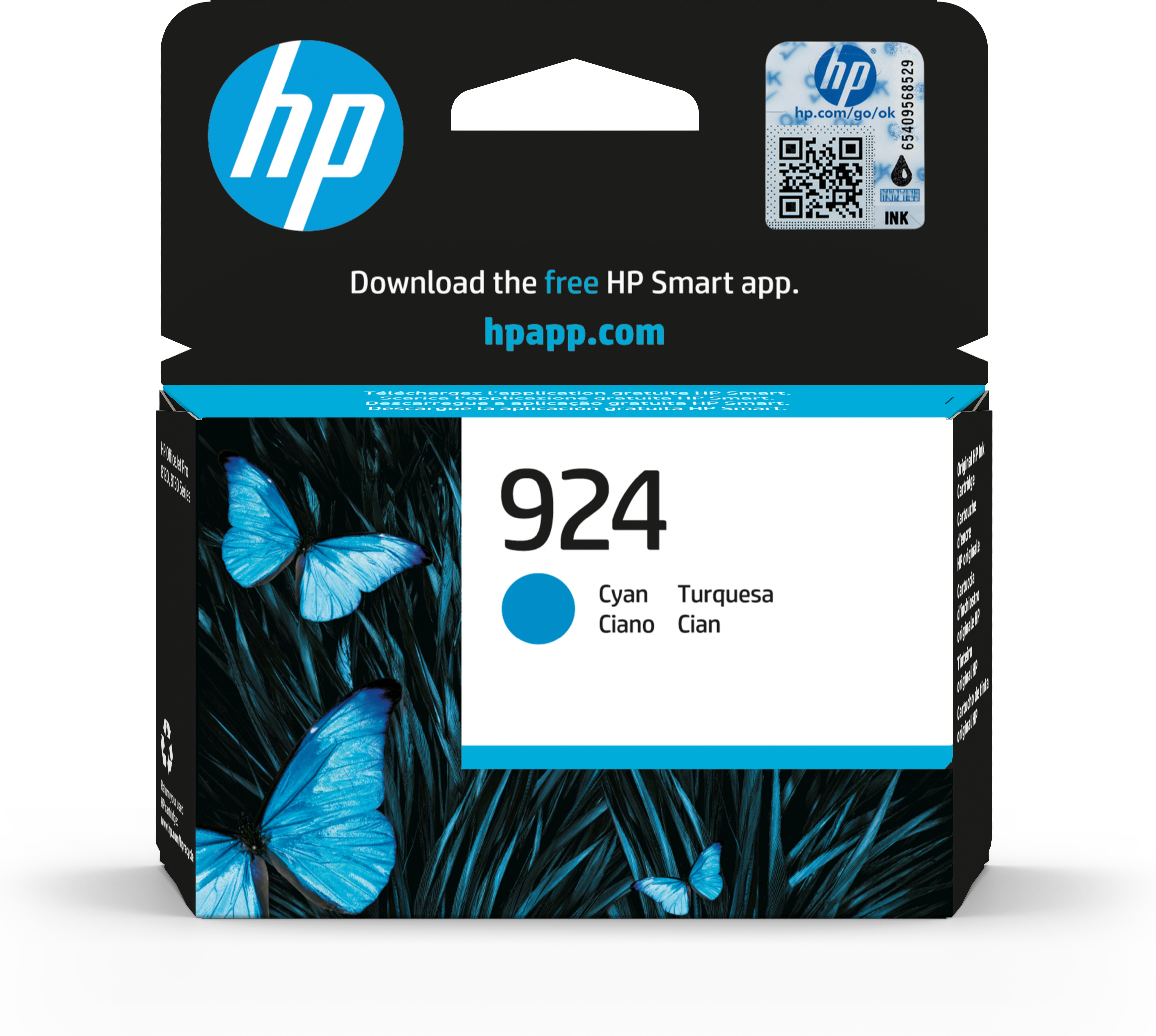 Original HP 924 | 4K0U3NE Tinte Cyan