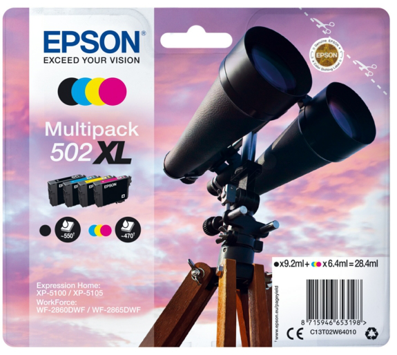 Original Epson 502XL | C13T02W64010 Tinten Spar Set XL